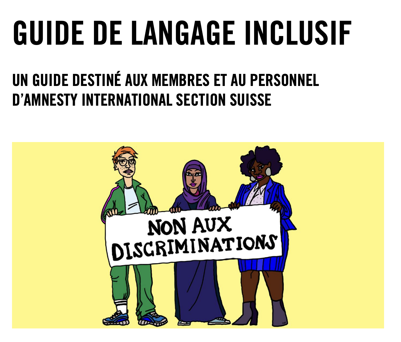 GUIDE DE LANGAGE INCLUSIF par Amsterny International