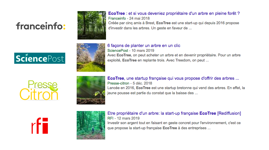 Relation presse ecotree