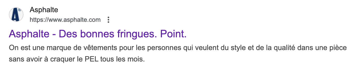 Présentation Google Asphalte